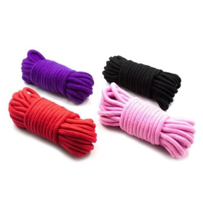 10M Polyester Cotton Bondage Rope Black/Red/Blue/White