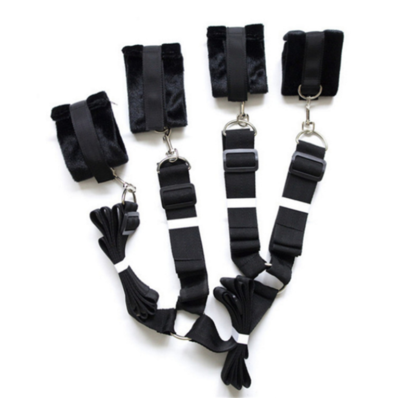 Under Bed Black Nylon Bondage Restraints Set - Image 4