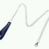 Locking Black Faux Leather Soft Neck Collar With Chain Lead - Image 3