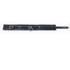 Locking Black Faux Leather Soft Neck Collar With Chain Lead - Image 5