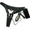Real Leather Female Electro Shock Bondage Belt Thong