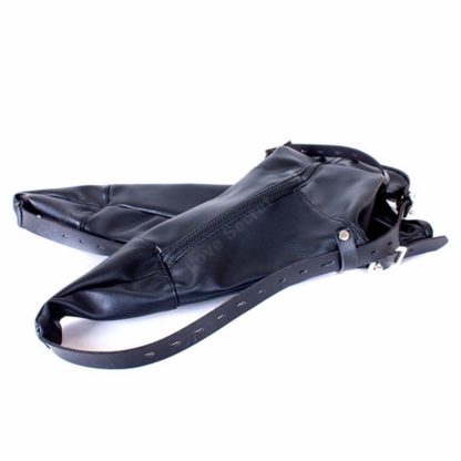 Female Feet Restraint Faux Leather Foot Bondage Booties Socks - Image 5