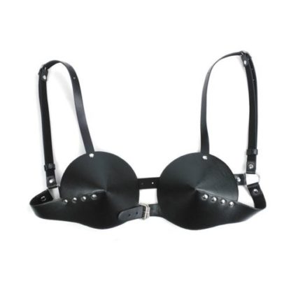 Faux Leather Bra