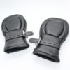 Faux Leather Padded Locking Bondage Mittens - Image 6