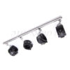 Black Premium Detachable Faux Leather Stainless Steel Spreader Bar Hand Cuffs - Image 2