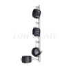 Black Premium Detachable Faux Leather Stainless Steel Spreader Bar Hand Cuffs - Image 6