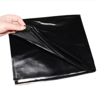 Black Wetlook PVC Style Waterproof Double Bed Sheet - Image 3