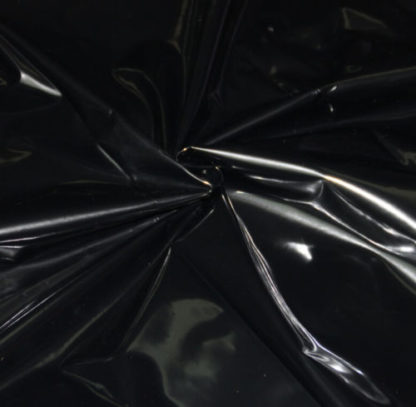 Black Wetlook PVC Style Waterproof Double Bed Sheet - Image 4