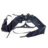 Women's Black Open Bust Locking Straight Jacket
