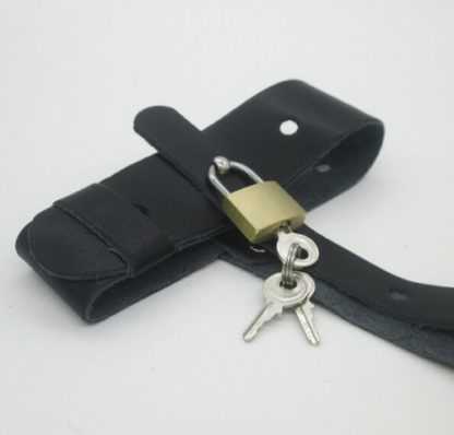 Style 1 Faux Leather High Heel Shoes Locking Straps With Locks - Image 5