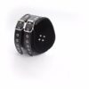 Black Faux Leather Posture Bondage Neck Collar Twin Buckle - Image 6