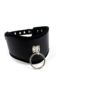 Black Faux Leather Posture Bondage Neck Collar Twin Buckle - Image 7