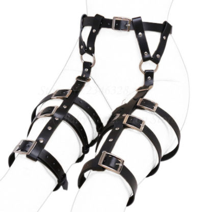 Adjustable Female Suspender Leg/Thigh Bondage Belt Restraint Faux Leather - Image 2