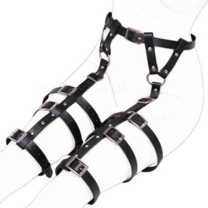 Adjustable Female Suspender Leg/Thigh Bondage Belt Restraint Faux Leather - Image 3