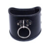Black Faux Leather Posture Bondage Neck Collar Twin Buckle - Image 9