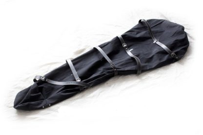 Black Canvas Full Body Binding Bondage Suit Sleep Sack Bag With Straps - Image 2