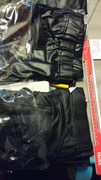 Faux Leather Wetlook Leggings Jeans Two Material Choices - Image 8