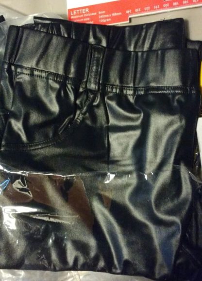 Faux Leather Wetlook Leggings Jeans Two Material Choices - Image 6