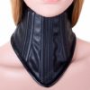 Black Faux Leather Corset Posture Bondage Neck Collar