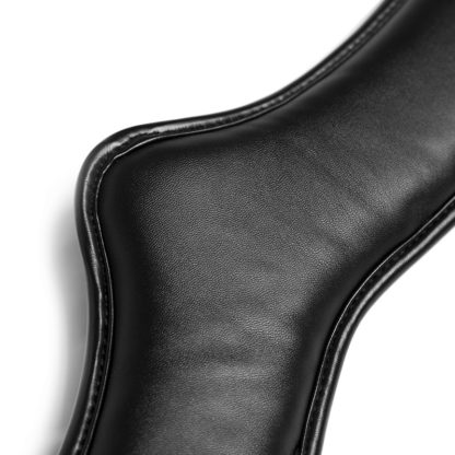 Black Faux Leather Soft Sponge Padded Posture Bondage Neck Collar - Image 4