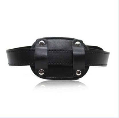 Faux Leather Silicone Penis Dildo Mouth Plug Gag Two Sizes - Image 6