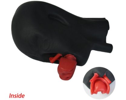 Mens Full Face Black Latex Rubber Zip Tongue Hood Two Thicknesses - Image 7