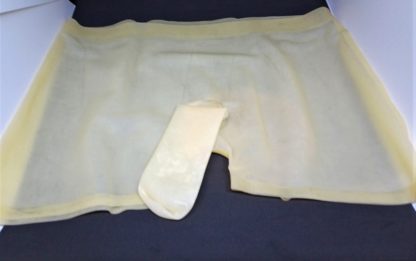 Mens Latex Rubber Sheath Pants Shorts Clear Translucent - Image 5