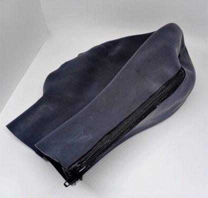 Mens Full Face Black Latex Rubber Zip Tongue Hood Two Thicknesses - Image 5