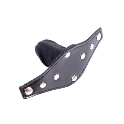 Faux Leather Hood Collar Head Harness Detachable Plug Mouth Gag - Image 7