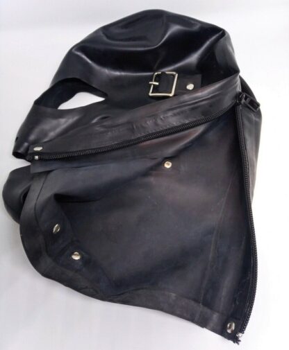 Latex Rubber Hood Full Enclosure Set With Eyeshade Cover - 2x Mouth Cover/Gag - Image 5