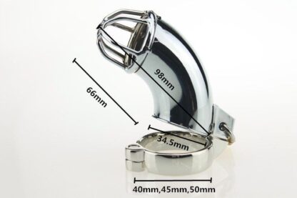 Cage Cap Stainless Steel Male Chastity Device Cock Cage Penis Cage Locking - Image 3
