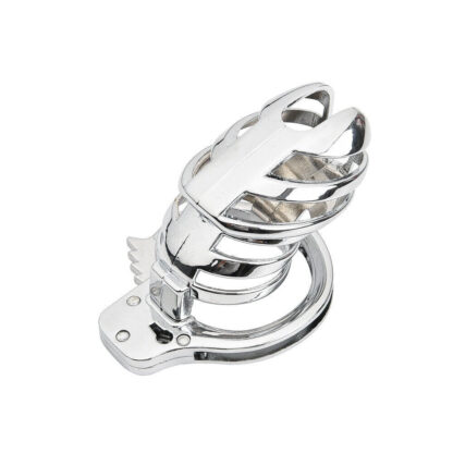 Steel Male Chastity Device Cock Cage Penis Cage Adjustable Locking Cuff Ring - Image 4