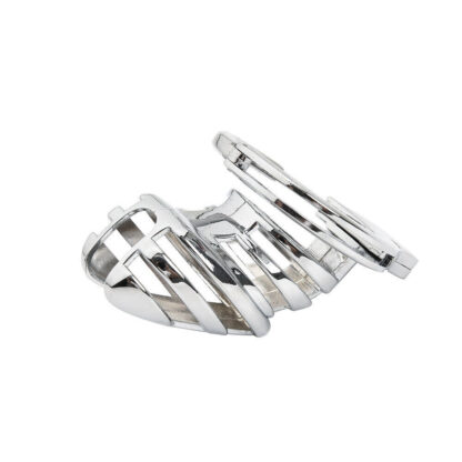 Steel Male Chastity Device Cock Cage Penis Cage Adjustable Locking Cuff Ring - Image 6