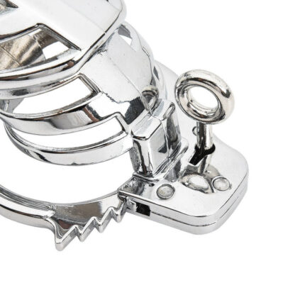 Steel Male Chastity Device Cock Cage Penis Cage Adjustable Locking Cuff Ring - Image 7