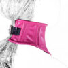 Pink/Rose Faux Leather Corset Posture Bondage Neck Collar - Image 8
