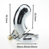 Screw Cap Stainless Steel Male Chastity Device Cock Cage Penis Cage Locking - Image 3