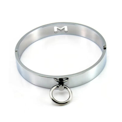 Steel Bondage Collar Metal Restraint BDSM Neck Slave Collar Two Sizes - Image 2