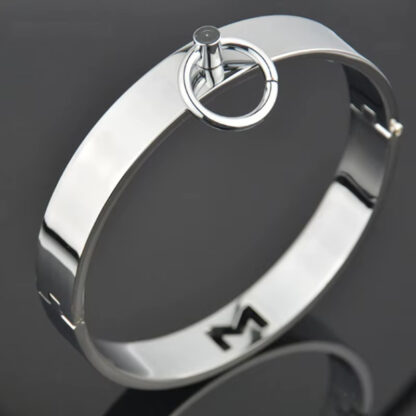 Steel Bondage Collar Metal Restraint BDSM Neck Slave Collar Two Sizes - Image 4