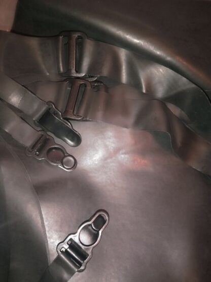 Womens Black Latex Corset Bodie Garter With Suspender Clips: Open Or Closed Bust - Image 6