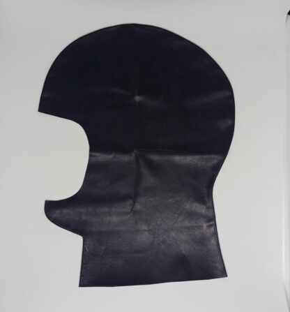 Black Latex Rubber Pull On 2D Hood Mask Open Face Natural Rubber - Image 2
