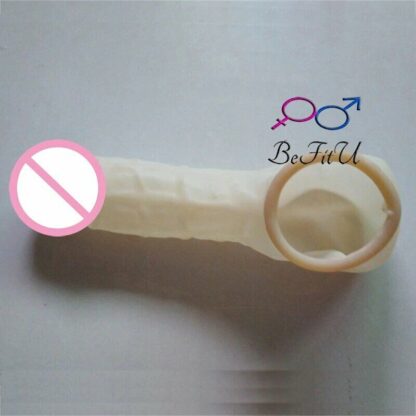 Mens Latex Penis Sleeve Condom Cock Ball Sheath Two Sizes 5 Colours - Image 4