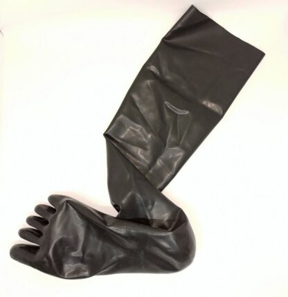 Long 40cm Black Latex Rubber Toe Socks Seamless Latex Socks Rubber - Image 3