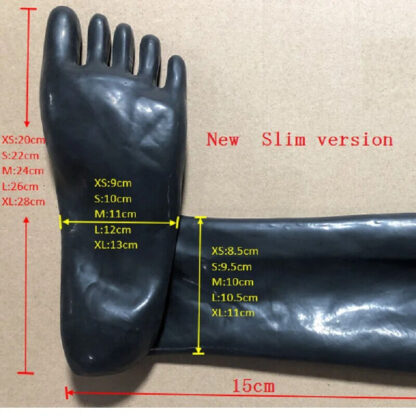 Long 40cm Black Latex Rubber Toe Socks Seamless Latex Socks Rubber - Image 5