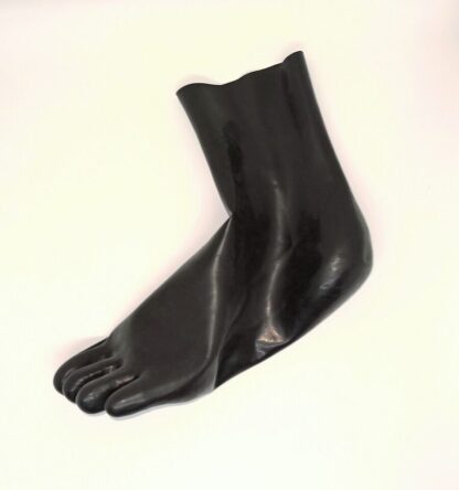 Short 15cm Black Latex Rubber Toe Socks Seamless Latex Socks Rubber - Image 6
