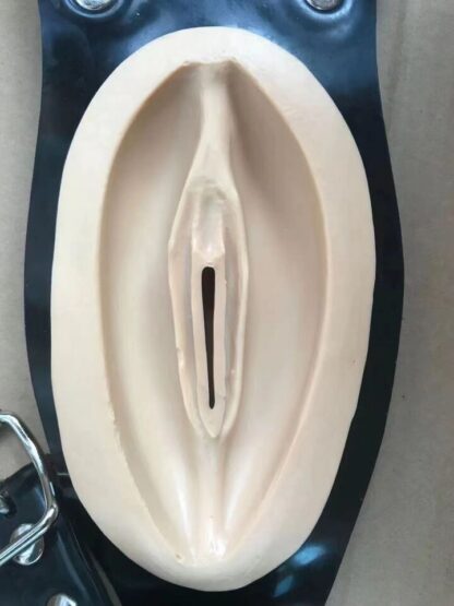 Black Latex Rubber Vagina Hood Mask Zipper Back Natural Rubber - Image 10