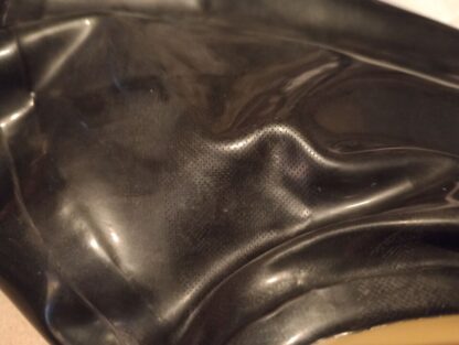 Black Latex Rubber Vagina Hood Mask Zipper Back Natural Rubber - Image 11